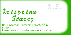 krisztian starcz business card